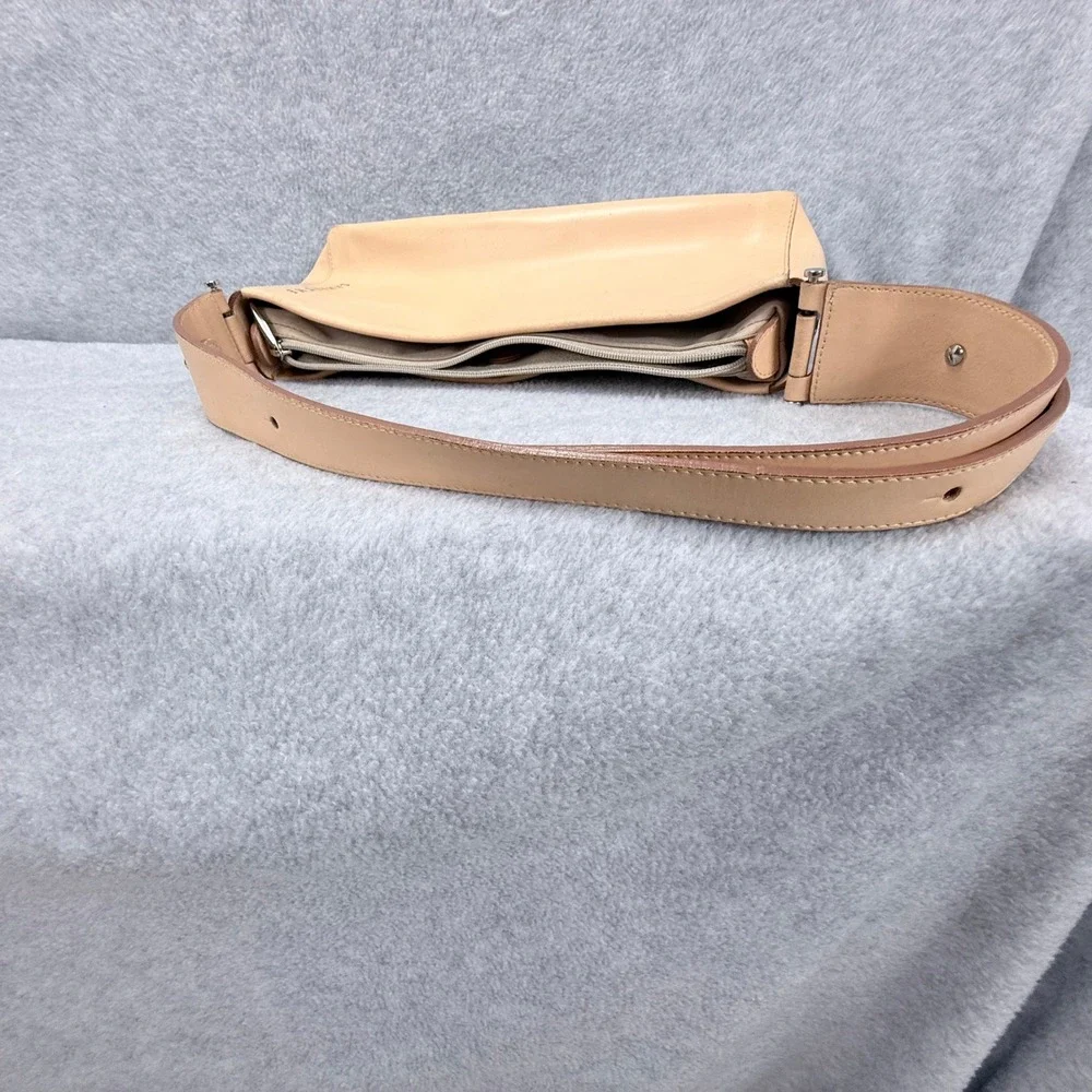 Lamarthe Shoulder Bag Womens Small Tan Leather Baguette Vintage - Picture 14 of 16